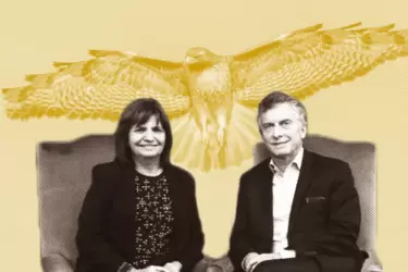 Patricia Bullrich, referente de los halcones, junto a Mauricio Macri.
