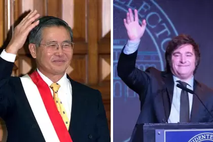 Javier Milei fue señalado en numerosas ocasiones como un fenómeno similar al de Alberto Fujimori, en
el Perú de 1990.