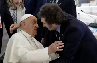 Javier Milei y el Papa Francisco.