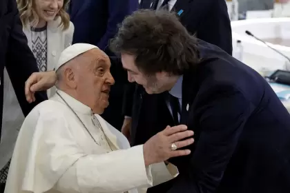 Javier Milei y el Papa Francisco.