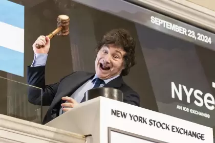 Javier Milei en Wall Street.